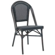 Aluminum Bamboo Patio Chair With Black
