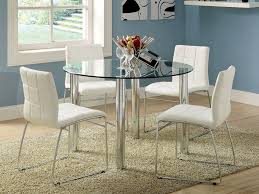 5pc kona round glass top dining table