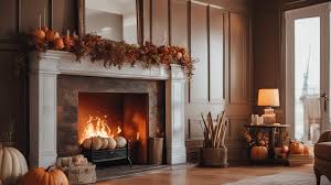 how to style your fireplace for autumn