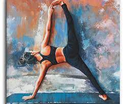 Yoga Painting On Canvas Original Yoga