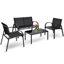 4pcs patio furniture set sofa coffee