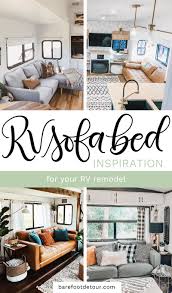 Another way to improve the comfort level of a sofa bed is to fill any gaps with pillows. Rv Sofa Bed Upgrade Ideas For Your Camper Remodel Barefoot Detour