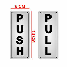 Push Rectangle Sticker Self Adhesive