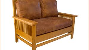 craftsman white oak settee with