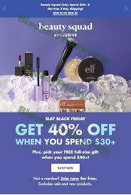 e l f cosmetics black friday 2023 ad