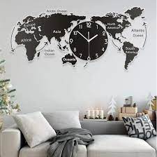 World Map Wall Clock Singapore