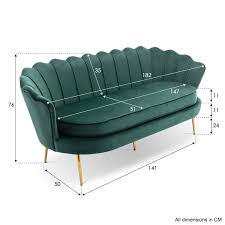 ariel 3 seater sofa green furniture