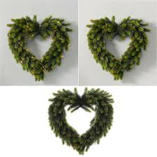 Led Light Up Wreath Love Heart