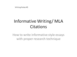 Informative Writing Mla Citations How To Write Informative Style
