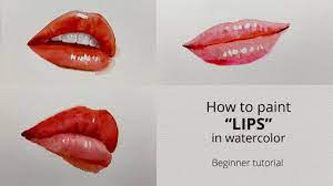how to paint lips in watercolor