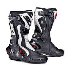 sidi st air racing motorcycle boots men microfiber black white
