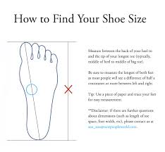 Shoes Size Chart Sou Sou Us Online Store