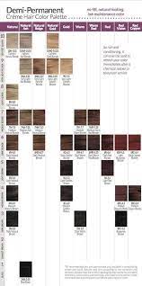 ion demi permanent hair color chart the