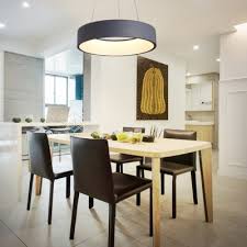 Gray Circle Led Suspension Lights Modern Style Acrylic Shade 1 Light Pendant Lamp For Dining Room Bedroom Takeluckhome Com