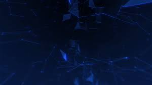 4k looping network tech background blue