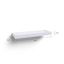 White Floating Decorative Wall Shelf