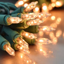 35 Clear Miniature String Light Set Green Wire