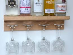 Minimalist Gin Shelf With Glass Holders