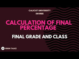 to calculate degree final percene