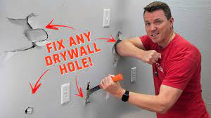 how to fix holes in drywall 4 easy