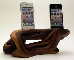 custom wooden iphone and ipad docks