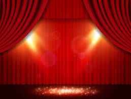 black theatre curtain stock vector