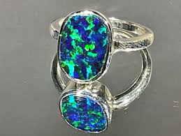 australian boulder doublet opal ring 31