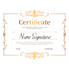 certificate border gold png picture