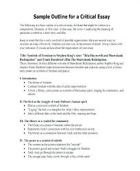 Short Essay Format Example Essay With Outline Examples Critical