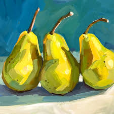 Pear Painting Pear Art Print Fruit