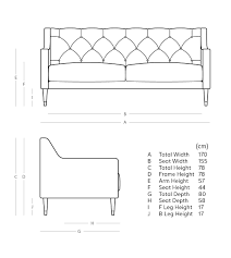 pritchard two seater sofa in ink easy