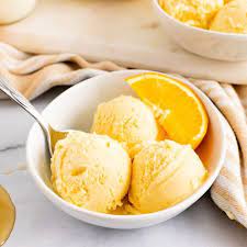 homemade orange creamsicle ice cream