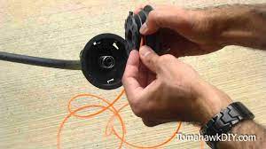 How to Reload Trimmer String (weed wacker line) - YouTube