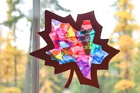 Tissue Paper Leaf Suncatchers Create