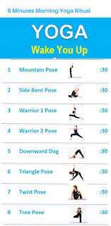 This dynamic sequence will help you wake up in the morning and minimize morning stiffness. Wake Up Yoga Flow Routine 8 Minutes Morning Yoga Morning Yoga Poses Wake Up Yoga