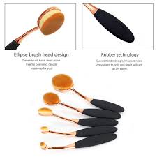 oval foundation brush 5 pcs toothbrush