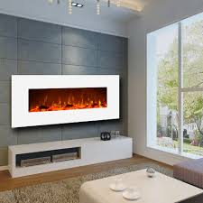 ivory white wall mounted fireplace