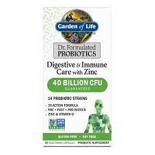 garden of life dr formulated digestive immune care with zinc capsules 30 capsules