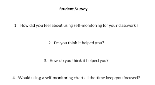 Taking Ownership Student Self Monitoring And Its Use In