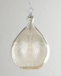 mercury glass 1 light pendant