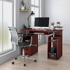 Maybe you would like to learn more about one of these? Techni Mobili Complete Computer Workstation Desk With Storage Mahogany Walmart Com Walmart Com