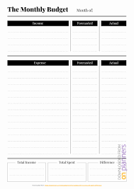 Household Budget Template Printable Best Of Free Printable