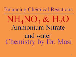 Ammonium Nitrate And Water
