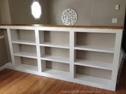 Diy Built In Railing Bookcase Just