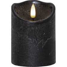 Led Pillar Candle Flamme Rustic