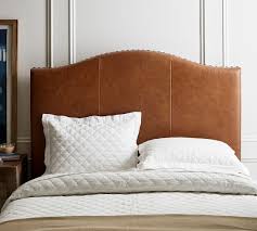 raleigh curved leather headboard