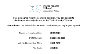 submit an appeal traffic penalty tribunal