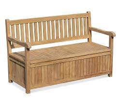 York Wooden Garden Storage Bench With