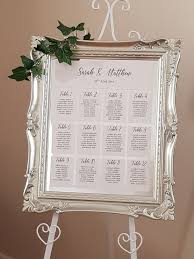 Wedding Seating Chart Hire Includes Mirror Stand And