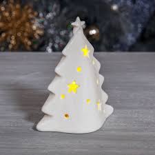 White Ceramic Light Up Led Christmas Tree Minimalist Modern Christmas Decor